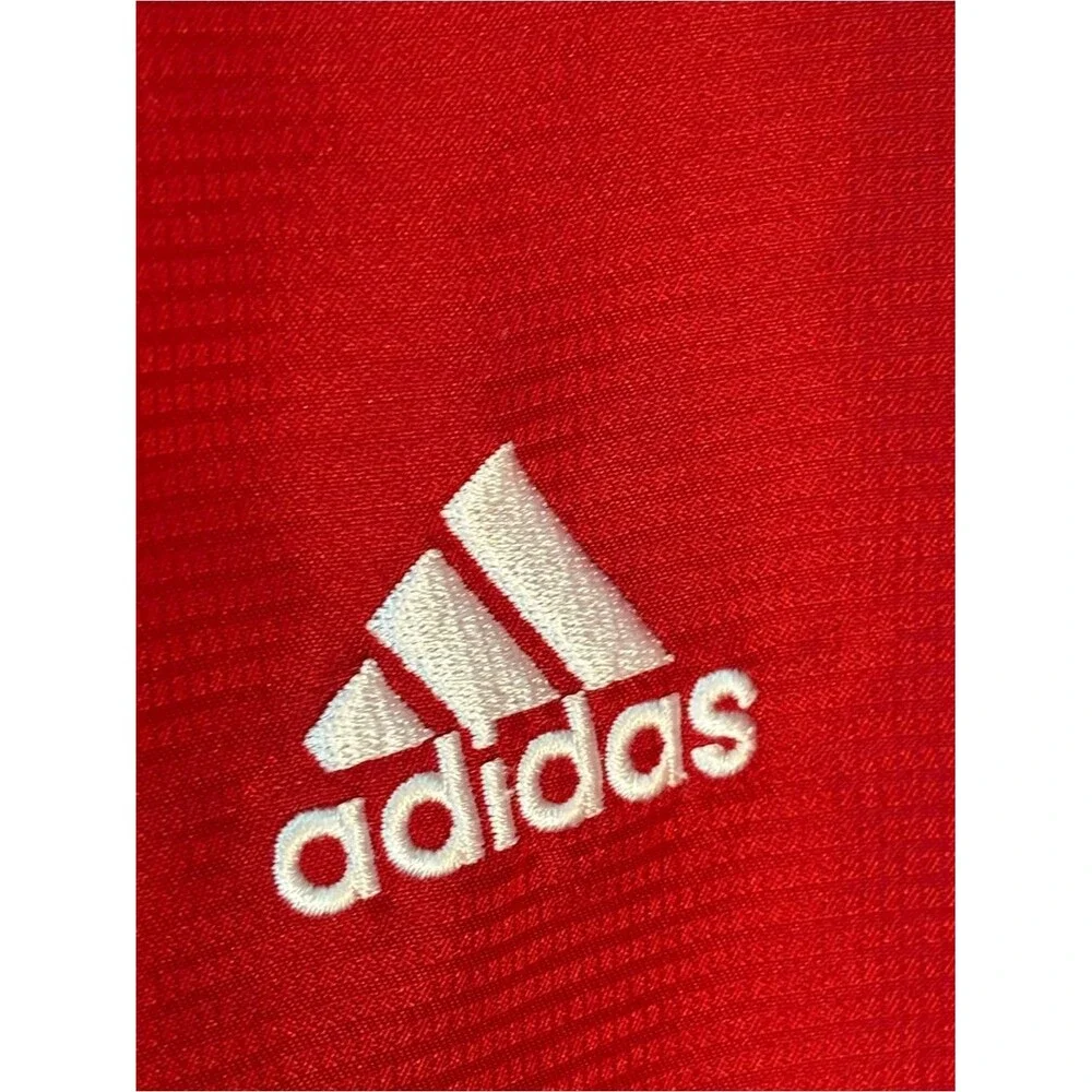 Adidas Mens Shockwave Woven 1/4 Zip Jacket Pullover  Red White X Large